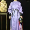 Стадия носить китайские традиционные платья с мандарином Hanfu Robe Wing-Chun Uniforms Solid Crosstalk Performance Costume Tang