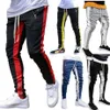 Modne męskie spodnie sportowe Slim Fit Patchwork Jogger Spodnie sznurka swobodne spodnie mężczyźni