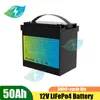 Lithium Battery Pack 12V 50Ah LifePo4 Battery voor zonne -energieopslagsystemen+ 5A Charger