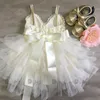 Vestidos de meninas Shinny Flower Girls Dress For Kids Christmas Toddle Vestido de festa Ouro lantejoulas Tutu Crianças Ano Clothing 230815