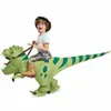 Special Occasions Funny Child Adult Inflatable Riding Green Dinosaur Cosplay Costume Kids Fancy Dress Halloween Holiday Theme Party 230815