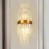 Vägglampor modern kristalllampa för vardagsrum hall foajé e14 guld sconce inomhus belysning badrum sovrum sovrum konst dekor fixtu