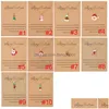 Hangende kettingen trendy kerstserie stijlen bomen schoenen Santa Claus klassieke cadeaubon goudketen ketting sieraden geschenken drop de dh9lf