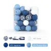 Dentyers Juguetes Silicona Bebad de bebé suelta 15 mm 20pcs Diy CAYBLE CAYBLE GRADO INFERIO LEOPARDLE Bola redonda Redonda Baby Bead Redente TEATER 230814