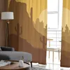 Curtain Desert Cactus Tulle Curtains for Living Room Bedroom Sheer Drapes Modern Printed Design Sheer Curtains R230816