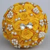 Fiori di nozze bouquet di satinia simulazione di simulazione per perle di fiore accessori da sposa cristallini dolci 15 quinceanera w128
