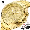 Relógios de pulso Relogio masculino wwoor reses homens top marca de luxo de luxo de luxo para homens ouro grande cronógrafo dourado cronógrafo wristwatch man 230815