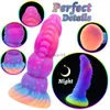 Dildos/Dongs New Luminous Dragon Dildos Huge Anal Toys Soft Octopus Tentacles with Suction Cup Glowing Big Butt Plug Sex Toys for Women HKD230816