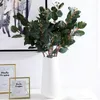 Dekorative Blumen getrocknete Boxholzzweige Blätter Dekoration für Hochzeitsurlaub Oval Lyptus Künstliche Euca Wohneinzug Seide