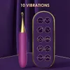 Vibratorer Klitoris vibratorsexleksaker med 2 silikonhuvuden Female Squirting Vibrators CLIT G-SPOT Dildo Nipple Stimulator Adult Toy 230815