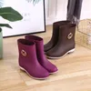 Rain Boots Women Rubber Boots Elegant Short Ankle Rain Boots Fall Autumn Rain Day Waterproof Woman Shoes Rain Boots Women Shoes 230815