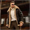 Giacche da uomo maschile inverno inverno giacca da motocicletta un pezzo di pelliccia casual in pelle thermal cuoio di lana maschio S-5xl dhejs