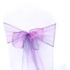 Sashes 50pcslot Sheer Ribbon Organza Wedding Decorations Chair Sashes Belt Knot Chair Covers Bow Bands Ties Chairs Decoration Supplies 230815