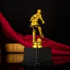 Decorative Objects Figurines Soccer Football Trophy Tournament Competition Goldstar Award Championship Cup Tabletop Figure for Golden 230815