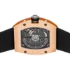 Richarmill Watch Swiss Automatic Mechanical Wrist Watches Men's Series RM005 Automatiska Rose Gold Mens Strap Watch Date RM005 AE PG WN-ROAS
