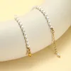 Bracelets de link Vintage 3mm IMITAÇÃO pérolas pulseira para mulheres Cadeia de aço inoxidável Oval Pearl Girls Ladies Presente Jóias por atacado