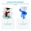 Decorative Flowers Soap Flower Bouquet Graduation Bear Decorate Figurine Banquet Foam Gift Chic