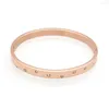 Bangle Moda Mulheres Menino Cristal Color Rosa Ouro Rosa Preto Aço inoxidável redonda Pedras pequenas Pulseiras Pulseas de pulseiras jóias