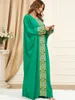 Roupas étnicas Ramadã maxi abaya impressão jalabiya luva de morcego Africano Dress Kimono Cardigan Muslim Robes vestidos eid Islam Roupos de oração