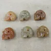 Pendant Necklaces 2023 Fashion Top Quality Natural Stone Carved Skull Charms Pendants For Jewellery Making 6pcs/lot Wholesale Free