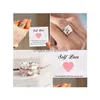 Band Rings Ladies Anxiety Stackable Rotating Ring Peach Heart Two Tone Decompression Love Jewelry For Gift Drop Delivery Dhwhu