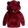 Kläder set Baby Boys Girls Velvet Hooded Set Kids Jacket Coat Pants Su For Sports Suits Tracksuits Toddler Barn Kläder 230815