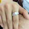 Anelli a grappolo gioielli originali che producono vero argento solido set di diamanti di diamante matrimonio per uomo taglia regalo 7-13