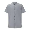 Magliette da uomo top a maniche corte sottili e in forma Summer Street T-shirt maglietta vintage Solid Beach Cardigan Shirt tascabile sciolto