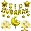 パーティーデコレーション37pcs/set eid mubarak balloonsラマダンデコレーションムーンスターアルミホイルスパンコールバルーンセットイスラム教徒の供給ドロップdhsn9