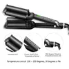 Curling Irons Deep Wave 32MM Hair Three tube Curler Pro Iron For Salon Home Ceramic Wand Curl Bar 230815