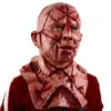 Party Supplies Horror Mask Full Face With Knife Marks Halloween Bloody Costume Props Fancy Dress Accessories