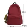 Schultaschen Frauen Rucksack Solid Color Bag College Schoolbag Travel Computer Freizeit große Kapazität Rucksack Pack