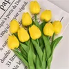 Decoratieve bloemen 34 cm tulpen kunstmatige bloem 10 stcs pu nep voor huwelijksceremonie decor home tuin boeket multicolor optioneel