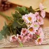 Dekorativa blommor Autumn 21 huvuden Silk Artificial Flower Daisy White Fake Pots Home Wedding Cake Table Party Presents Diy Bouquet