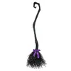 Autres fournitures de fête d'événement Broom de sorcière Halloween avec des enfants de ruban coloré volant des accessoires à balai accessoires Halloween Decor 230816