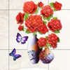 3D Stereo Wall Stickers Simulation Flower Vase Self-adhesive Wall Aesthetic Romantic Mural For House Room Door Fridge Decals