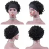 Headband Wig Women's Short Curly Hair High Temperature Silk Synthetic Fiber Hair Band Wig Small Curly Hair 230816