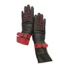 Cinq doigts gants gants noirs moutons de mouton dames mi-longueurs en cuir mode gants d'hiver chauds conduisant confortable r 230816