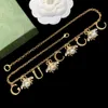 Collier en or 18 carats collier de créateur bijoux de créateur pour femmes collier diamant perle abeille colliers RYYQ M6A5