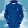 Herrjackor Män sommargolfjacka Solskyddsmedel Beskabel Jacka Utomhus Män fiskjacka Huven Cycling Jacket Golf kostym 230815