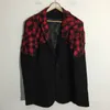 Men's Jackets GL Style Plaid Rough Edge Patchwork Deconstructed Blazer Jacket Mens Splice Loose Casual Suit Coat 230815