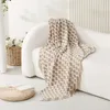 Blankets Knitted Blanket Boho Style Blanket With Tassels Nordic Decorative Blankets for Sofa Bed Covers Stitch Throw Plaids Bedspread 230816