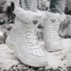 Laarzen Fujeak Dames Nieuwe Winter Snow Boots Warm Non-Slip Waterproof Femal Boots Outdoor Fashion Women Lengte-Bevorderende katoenschoenen
