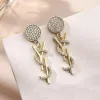 2024 Fashion Women Designer Earrings Ear Stud Brand 18K Gold Plated Designers Geometry Letters Crystal Earring Wedding Party Jewerlry Classic Style