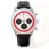 Breitling Mechanical Watch Chronograph Mens Watch Ruch Modna Na rękopis Wristwatch Pasek Wodoodporny Montre de Luxe 43mm