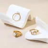 Кластерные кольца Joolim Jewelry Оптовая высококлассная Pvd No Fade Light Luxury Fashion Big Gearl Finger Ring Finger For Wome