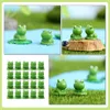 Dekoracje ogrodowe 30 szt. Mini garnki Little Frog Ornament Miniaturowe mikro krajobrazowe żaby dekoracje posąg bonsai dekoracja żywica mchu