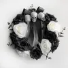 Autre événement Fourniture de fête Halloween Couronne suspendue Skull Decorations Ghost Decorations Front Halloween Party Porte Couronnes Propytes Décoration de fond 230816