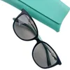 Okulary przeciwsłoneczne Elegrant Desi Cateye spolaryzowane jasnoszary UV400 dla kobiet 53-15-140 Lekka obręczy RINESTON