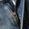 Мужская джинсы уличная одежда мода мужская ретро синяя растяжка